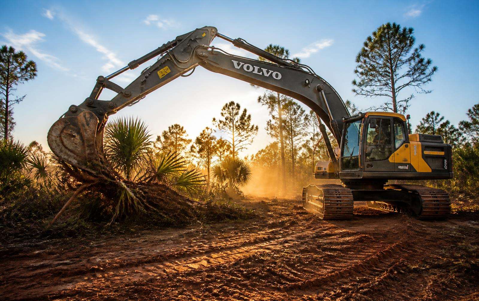 Land clearing equipment working a property in Citrus County, Florida